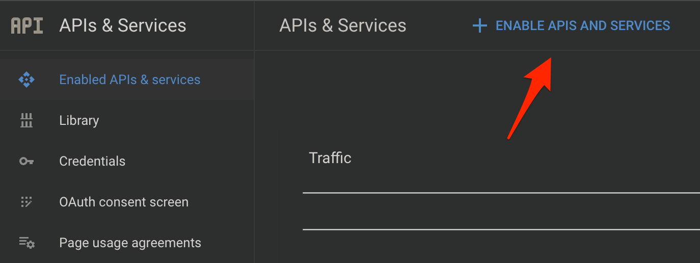 Enable API and Services