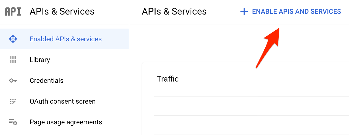 Enable API and Services
