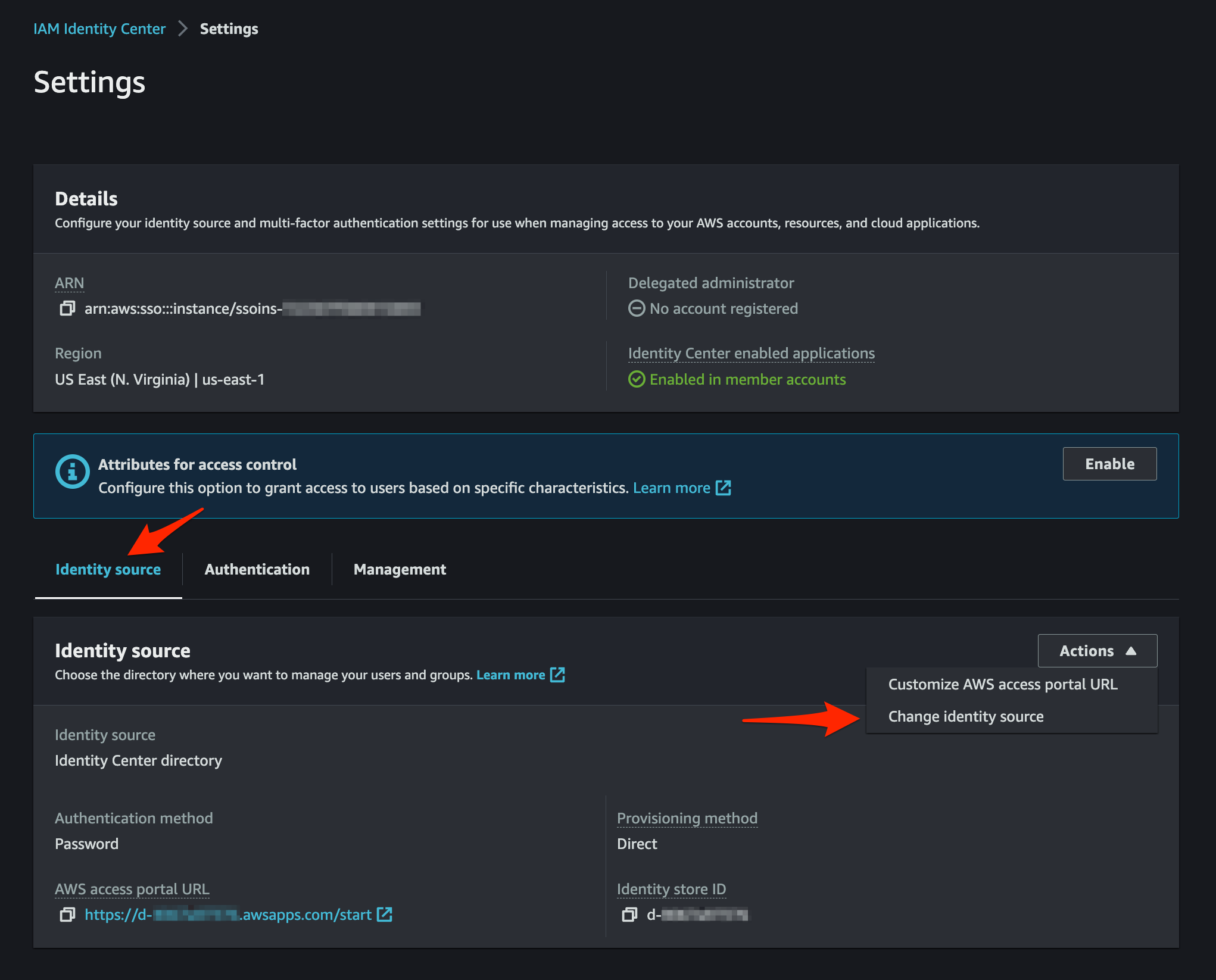 Change the IAM Identity Center Identity Source