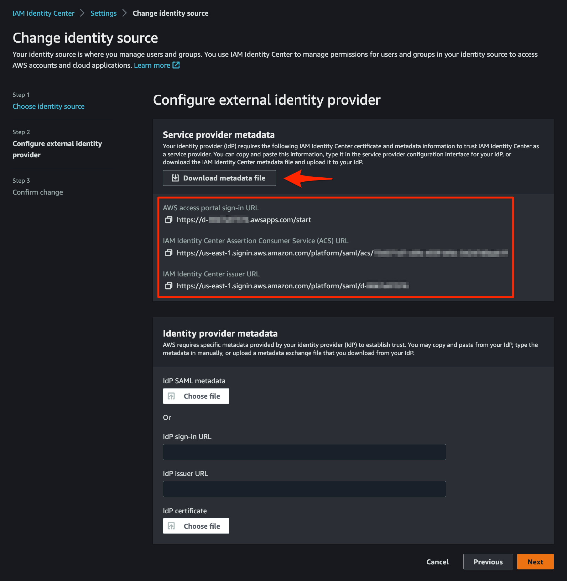 Configure external identity provider
