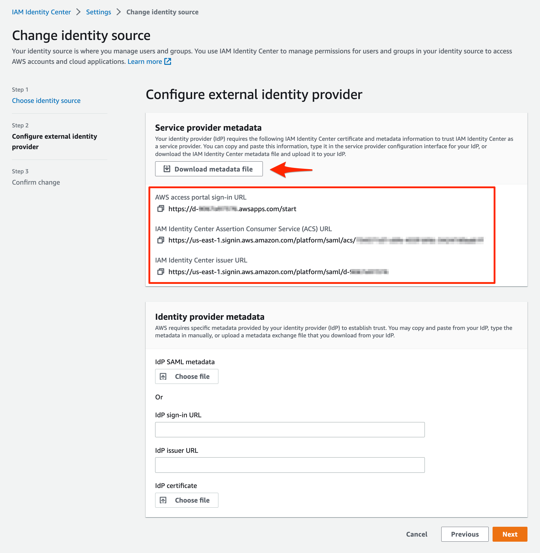Configure external identity provider