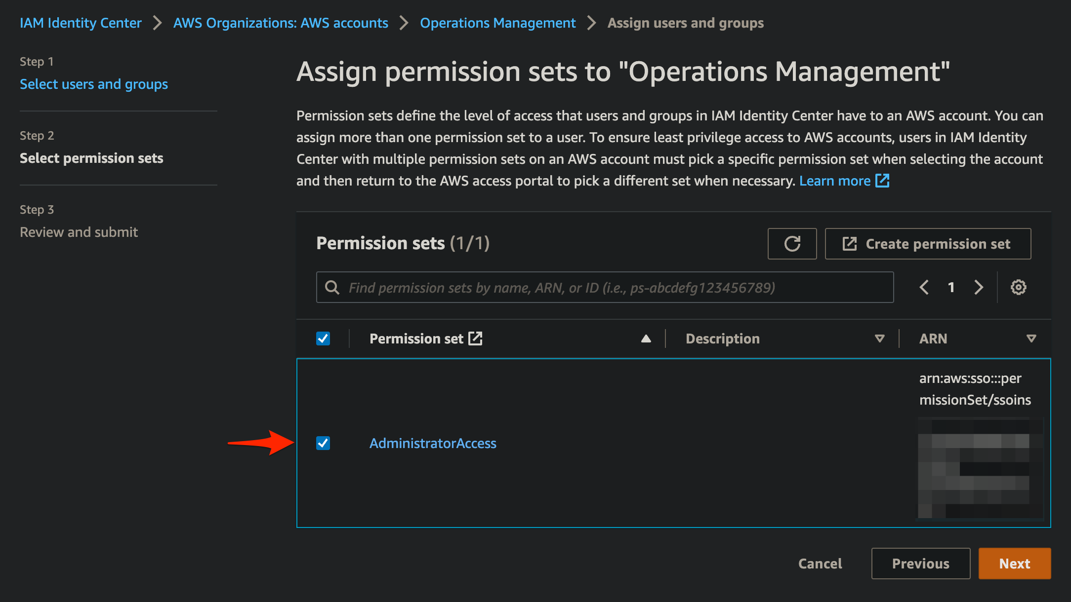 Select Permission Set