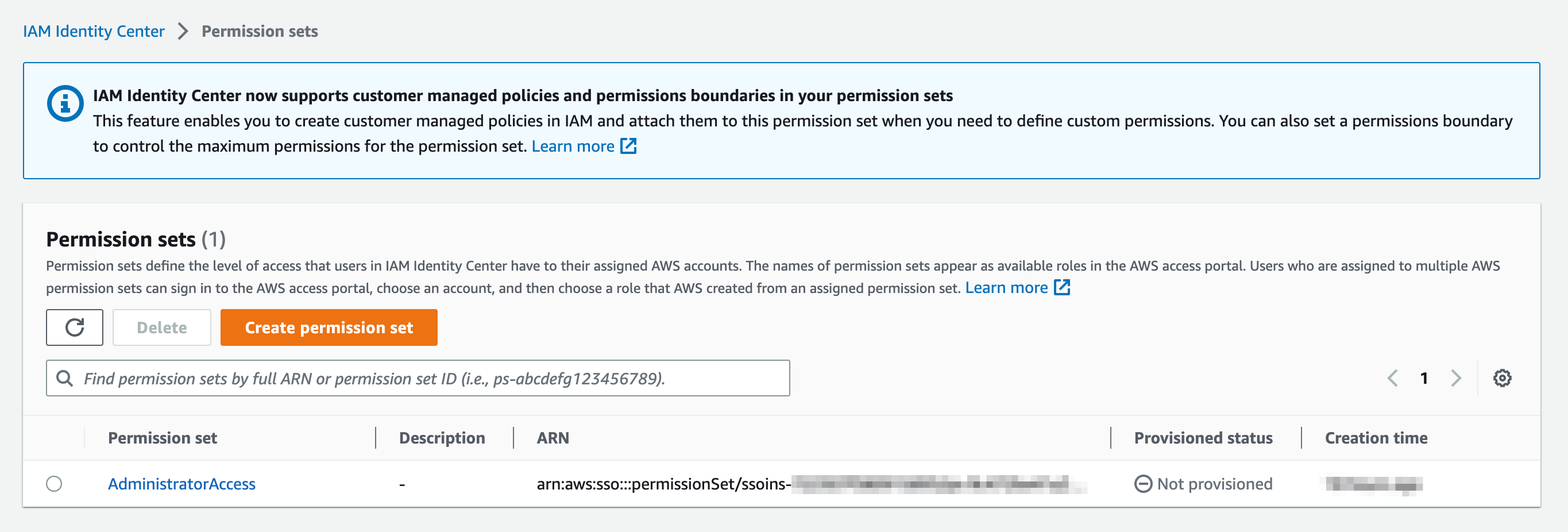 Permission Set Created