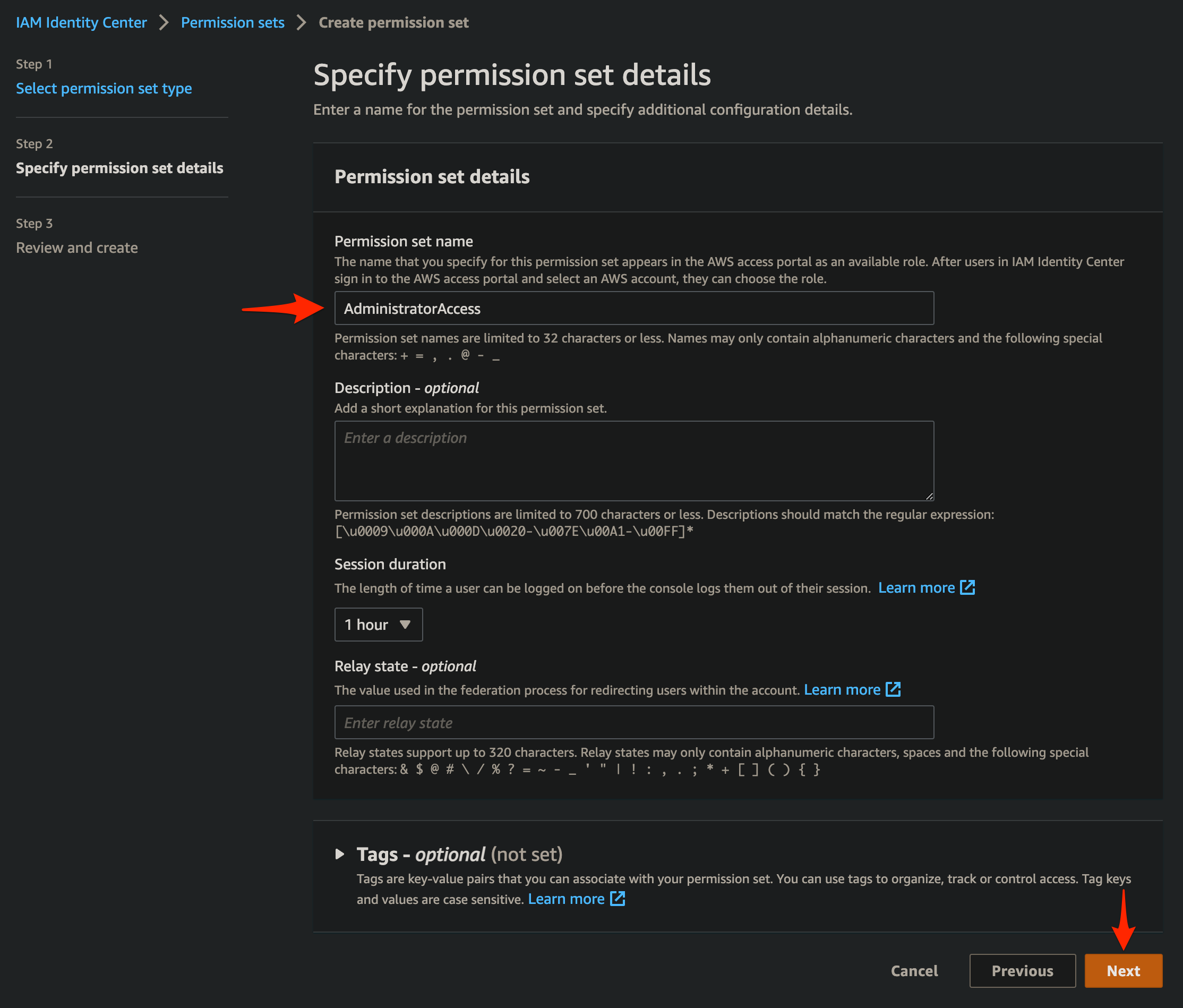 Permission Set Details