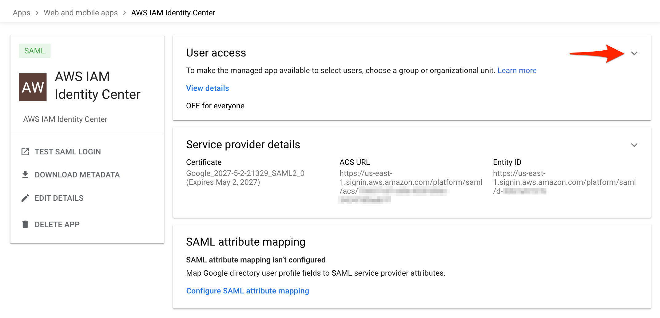 Custom SAML App Configuration