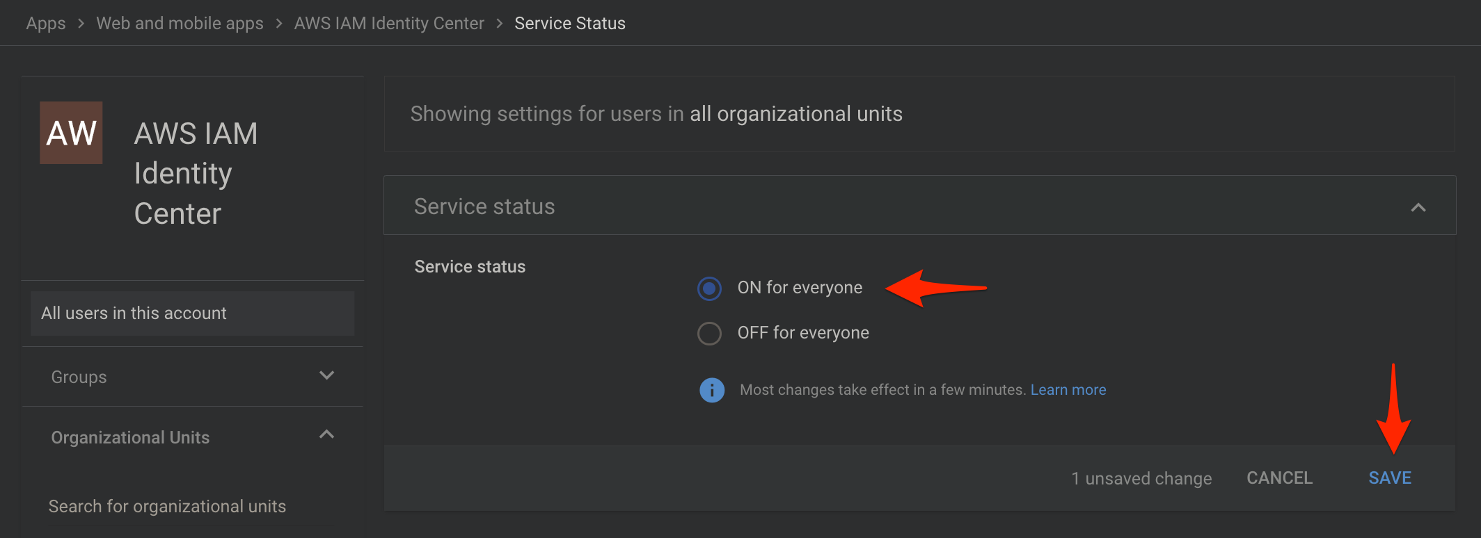 User Access Settings