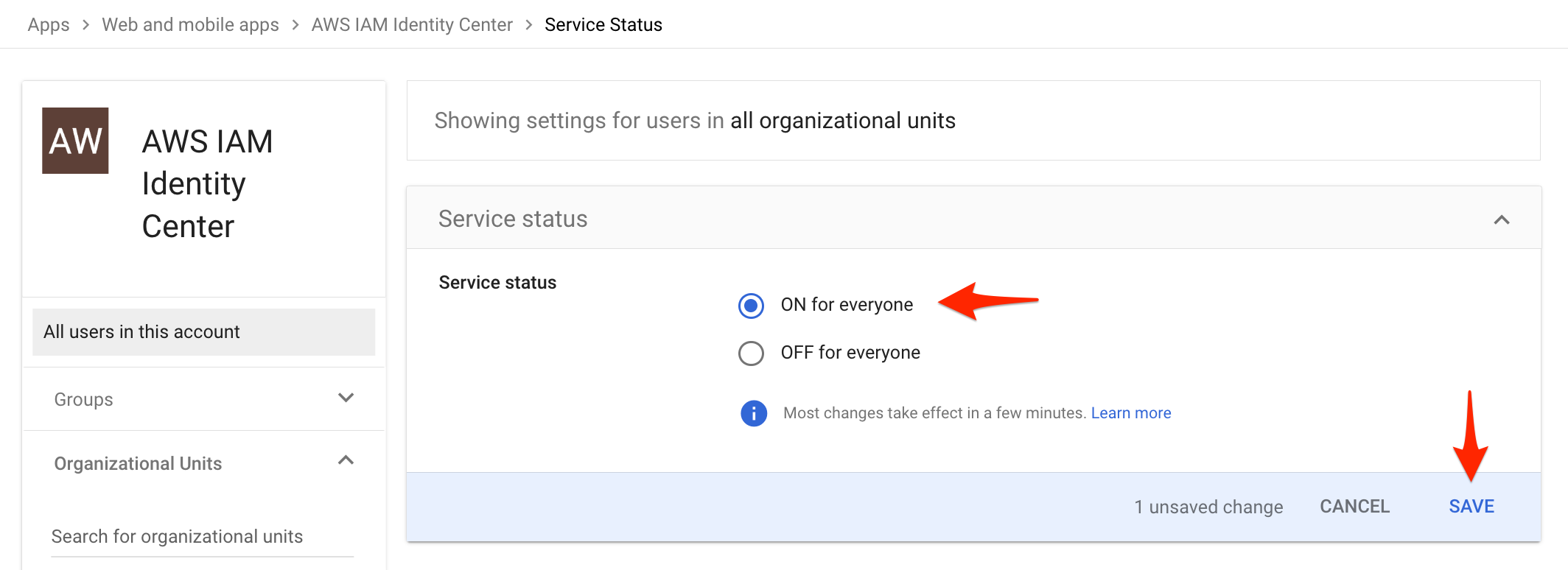 User Access Settings